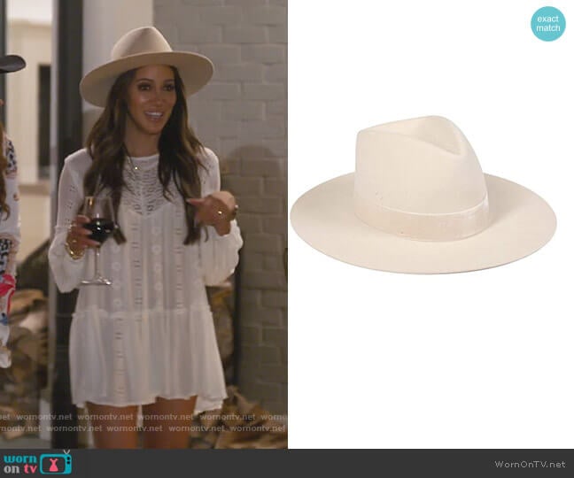 Benson Tri Tall Triangle Crown Fedora by Lack of Color worn by Melissa Gorga on The Real Housewives of New Jersey