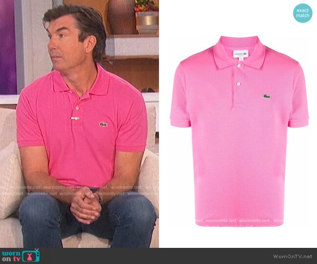 Logo Patch Shirt by Lacoste worn by Jerry O'Connell on The Talk