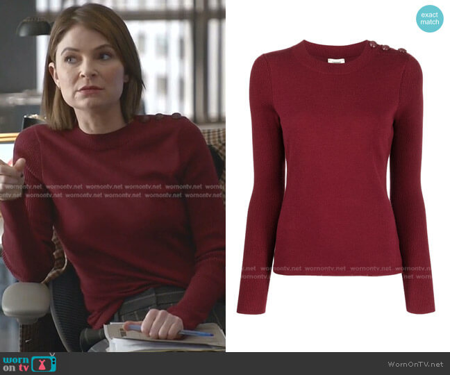 Erica Sweater by L'Agence worn by Taylor Rentzel (MacKenzie Meehan) on Bull