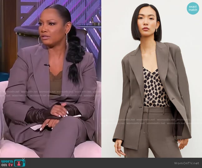 The Gaia Jacket by M. M. Lafleur worn by Garcelle Beauvais on The Real