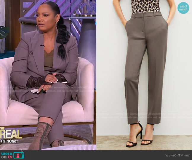 The Mejia Pant by M. M. Lafleur worn by Garcelle Beauvais on The Real