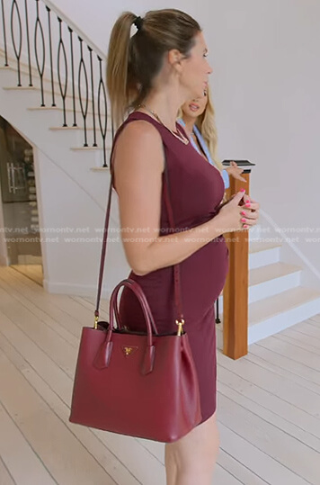 Maya’s burgundy leather bag on Selling Sunset