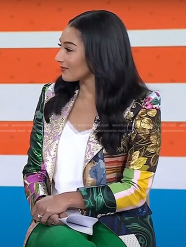 Morgan Radford’s patchwork blazer on Today