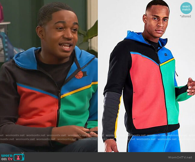 WornOnTV: Booker's colorblock hoodie on Ravens Home, Issac Ryan Brown