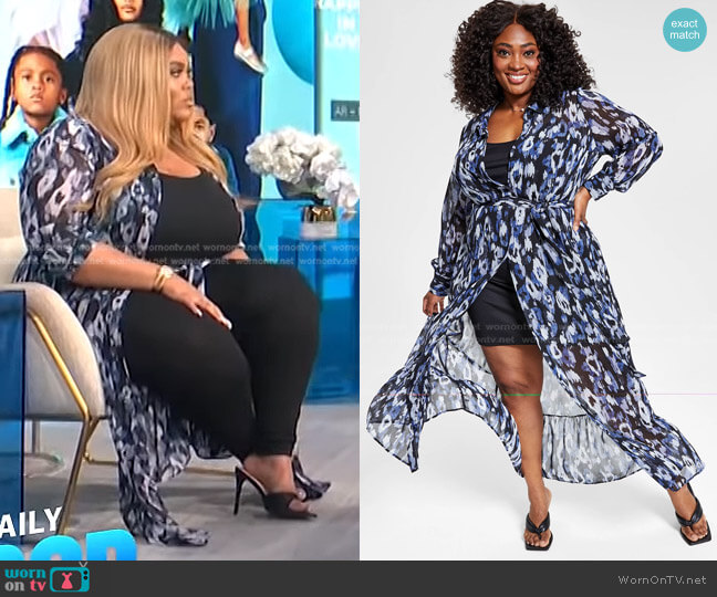 Trendy Plus Size Shirt Dress by Nina Parker worn by Nina Parker on E! News