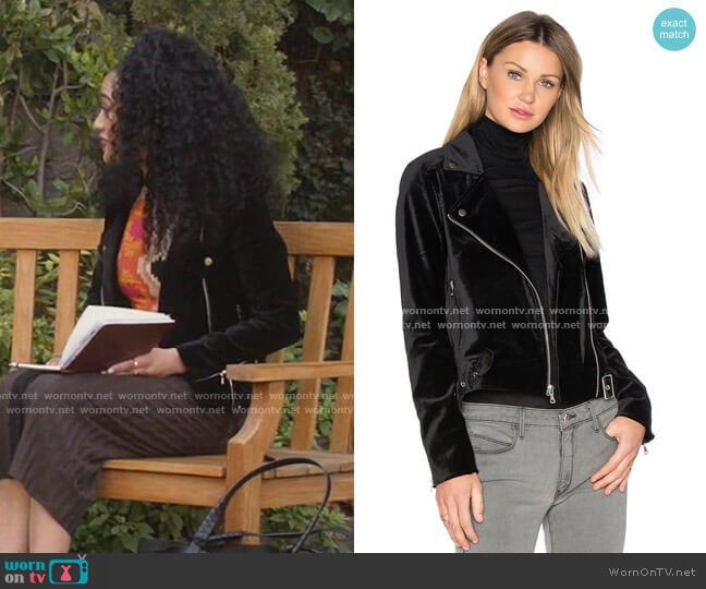 Shana Jacket by Paige worn by Olivia Baker (Samantha Logan) on All American