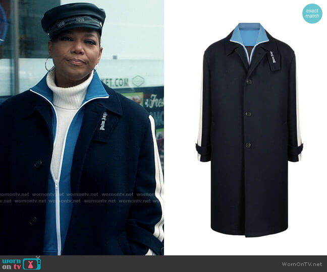 WornOnTV: Robyn’s navy coat with striped sleeves on The Equalizer ...