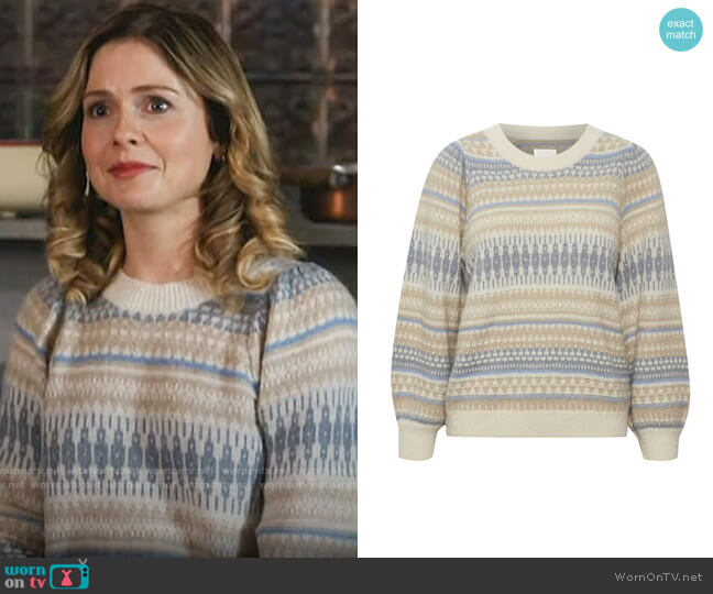 Part Two Kallapw Jumper worn by Sam (Rose McIver) on Ghosts