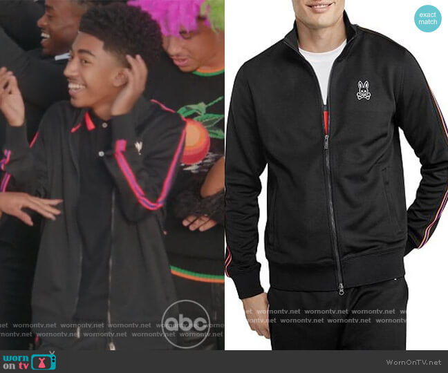 Crosby Regular Fit Track Jacket by Psycho Bunny worn by Jack Johnson (Miles Brown) on Black-ish