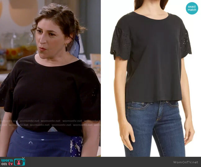 Rails Georgia Short Sleeve T-Shirt worn by Kat Silver (Mayim Bialik) on Call Me Kat