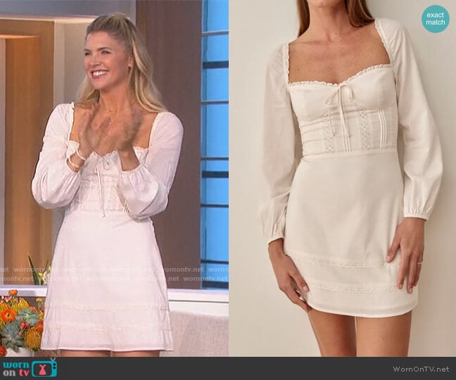 Monika Dress by Reformation worn by Amanda Kloots on The Talk