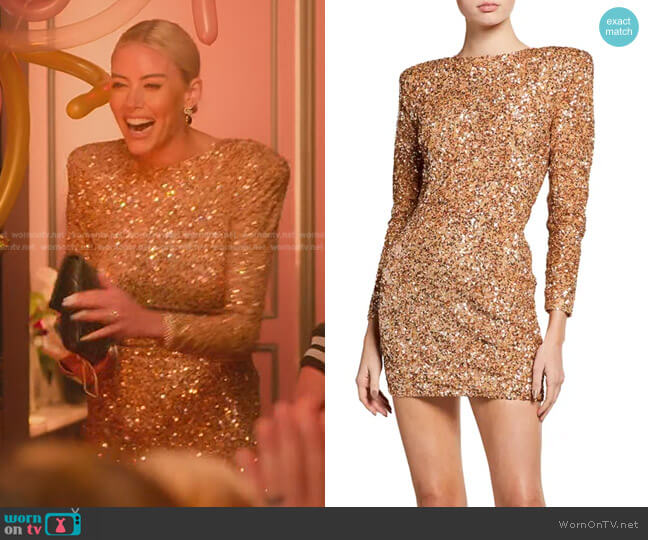 Nikki Mini Sequin Dress by Retrofete worn by Heather Rae Young on Selling Sunset