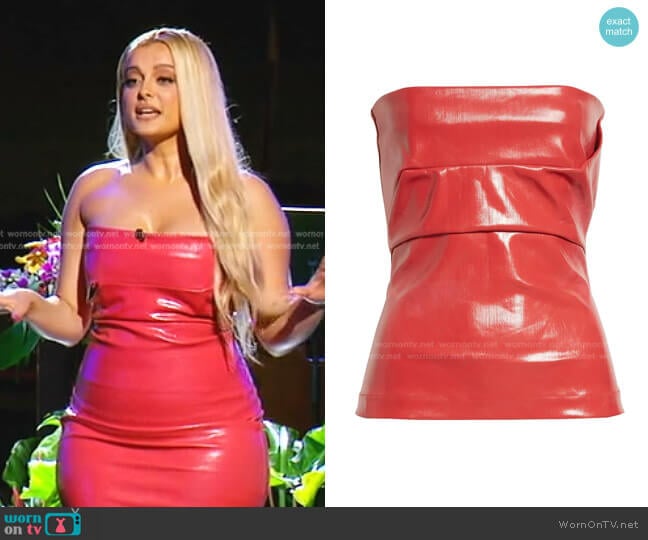 Bustier Strapped Top by Rick Owens worn by Bebe Rexha on American Idol