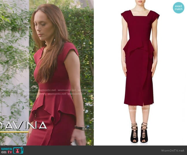 Sawleigh Dress by Roland Mouret worn by Davina Potratz on Selling Sunset