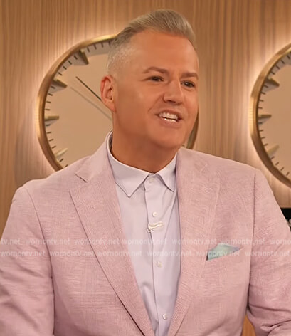 Ross's pink blazer on The Drew Barrymore Show