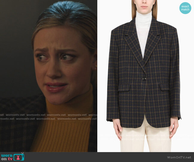 Navy Blue Blazer by Samsoe Samsoe worn by Betty Cooper (Lili Reinhart) on Riverdale