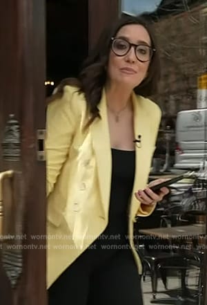 Savannah's yellow double breasted blazer on Today