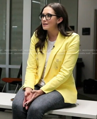 Savannah’s yellow double breasted blazer on Today