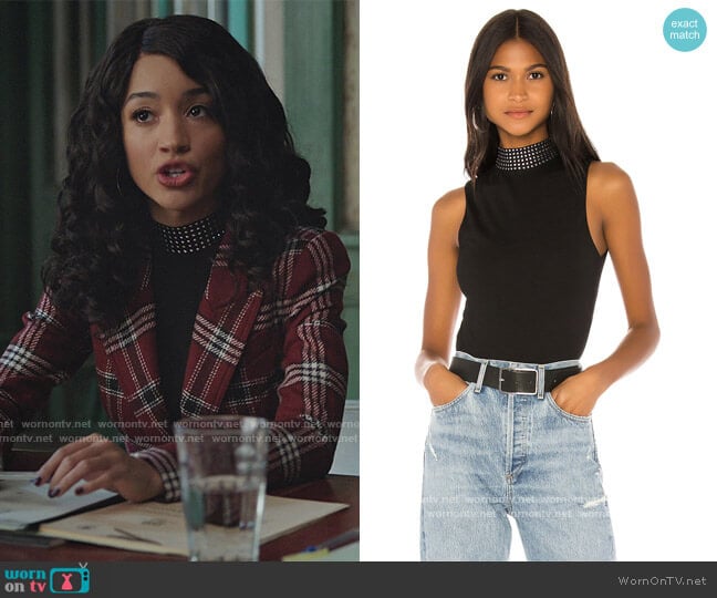 Rochelle Studded Bodysuit by Superdown worn by Kyra Leroux on Riverdale worn by Tabitha Tate (Erinn Westbrook) on Riverdale