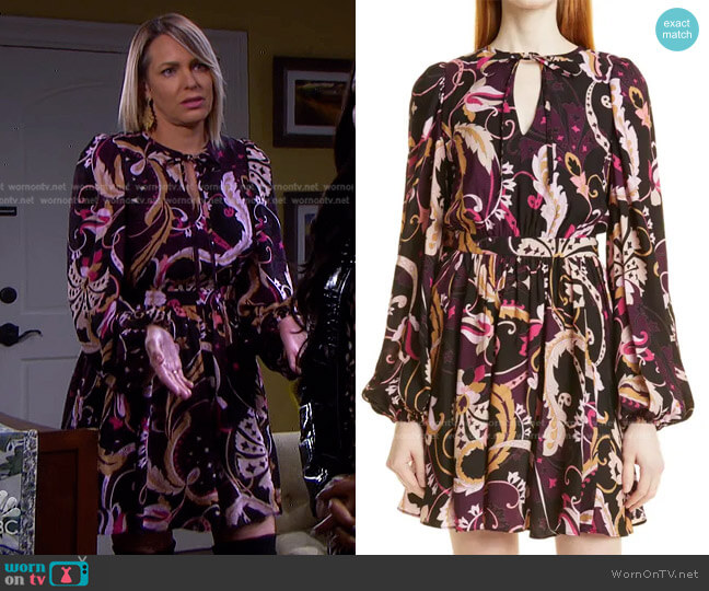 Rhabia Long Sleeve Paisley Dress by Ted Baker worn by Nicole Walker (Arianne Zucker) on Days of our Lives