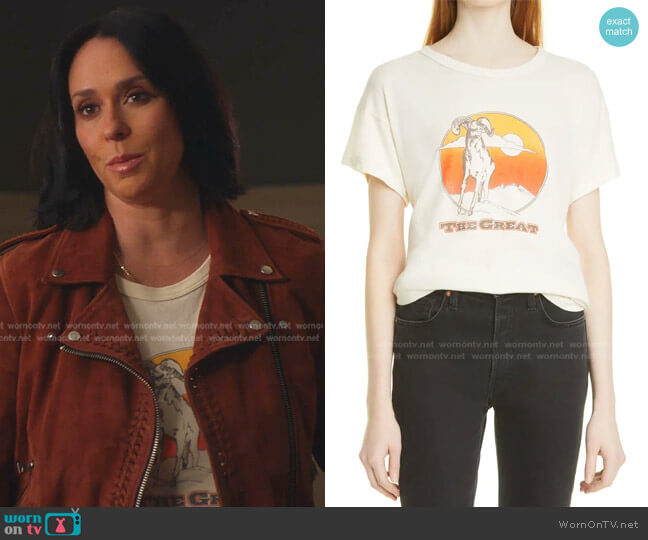 The Boxy Ram Graphic Tee by The Great worn by Maddie Kendall (Jennifer Love Hewitt) on 9-1-1