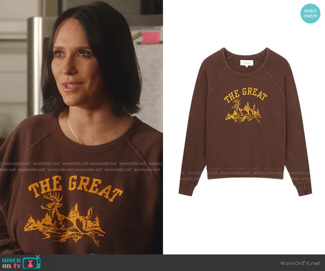 The College Sweatshirt by The Great worn by Maddie Kendall (Jennifer Love Hewitt) on 9-1-1
