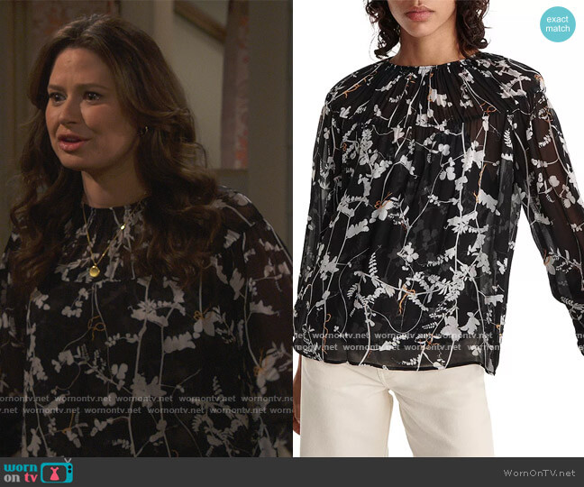 Floral Print Top by The Kooples worn by Jen (Katie Lowes) on How We Roll