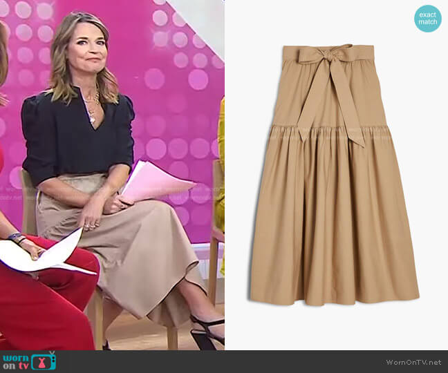 Imogen Midi Skirt by The Westside worn by Savannah Guthrie on Today