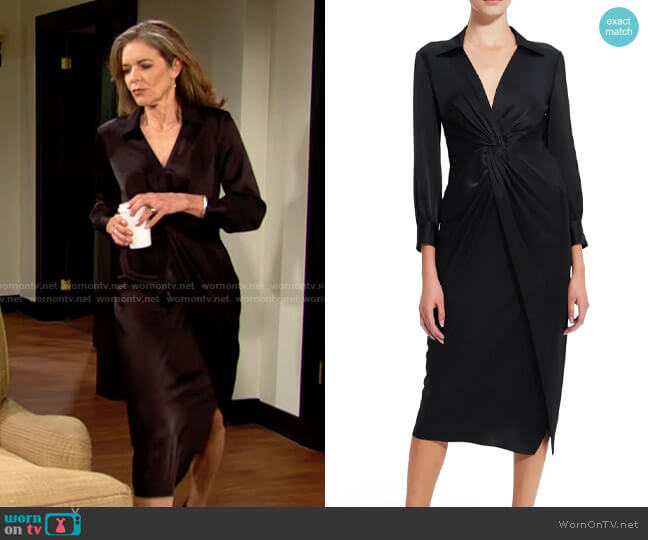 Theory Twist Front Midi Dress worn by Diane Jenkins (Susan Walters) on The Young & the Restless
