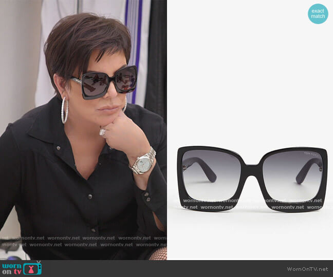 Katrine Sunglasses by Tom Ford worn by Kris Jenner  on The Kardashians
