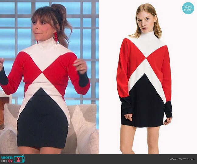 Argyle Mini Dress by Tommy Hilfiger worn by Paula Abdul on The Talk