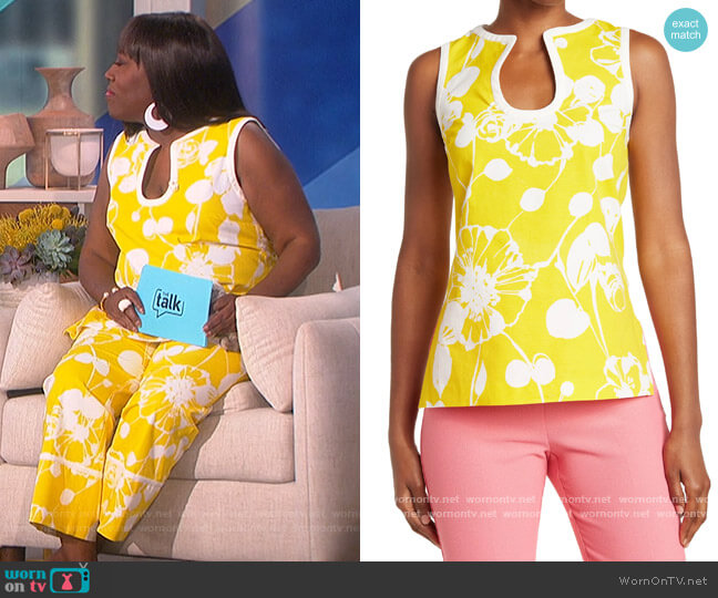 Landscape Tunic by Trina Turk worn by Sheryl Underwood on The Talk