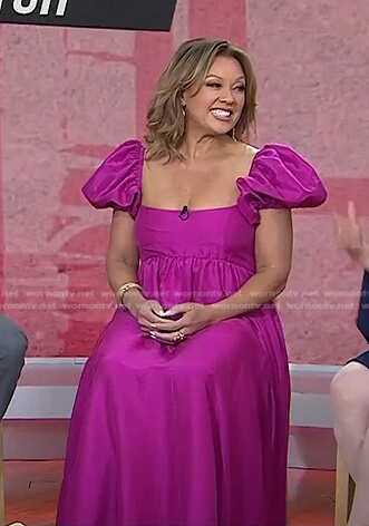 Vanessa Williams's pink puff sleeve dress on Today