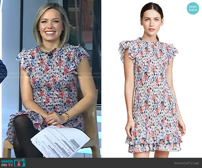 Cici Dress by Veronica Beard worn by Dylan Dreyer on Today