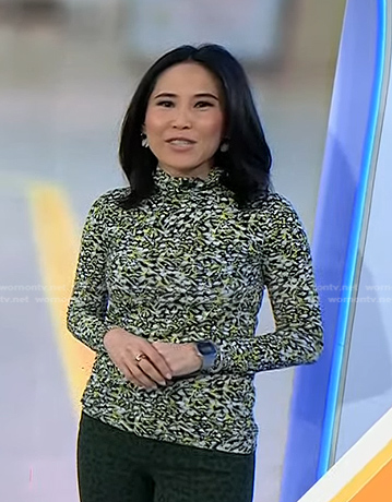 Vicky’s floral mock neck top on Today