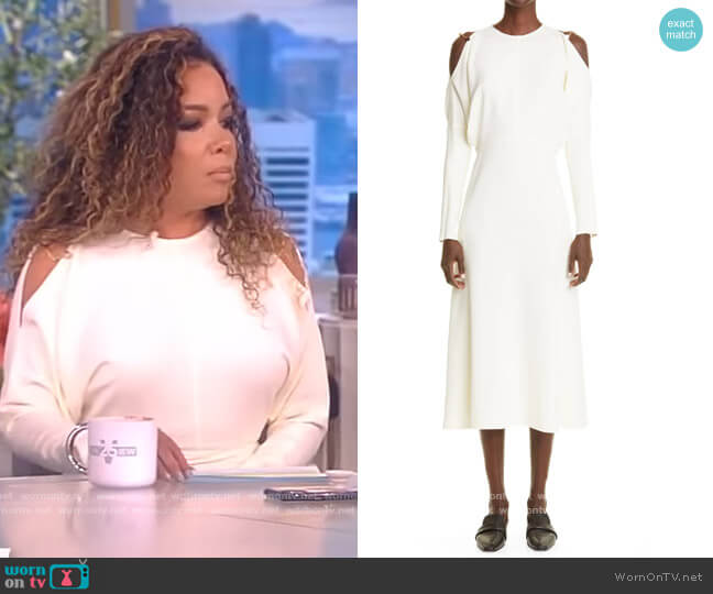 WornOnTV: Sunny’s white cold shoulder dress on The View | Sunny Hostin ...