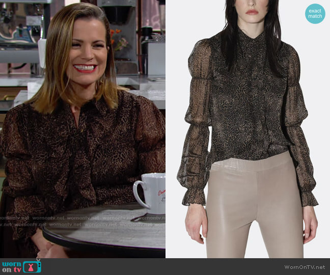 Walter Baker Mimi Top worn by Chelsea Lawson (Melissa Claire Egan) on The Young and the Restless