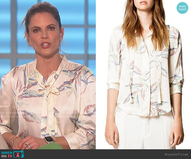 Touch Paradise Tunic by Zadig and Voltaire worn by Natalie Morales  on The Talk