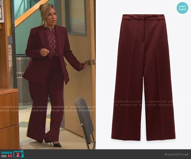 Straight Leg Masculine Trousers worn by Alana (Adrienne Bailon) on Ravens Home