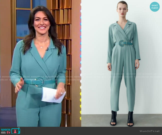 Belted Jumpsuit by Zara worn by Erielle Reshef on Good Morning America