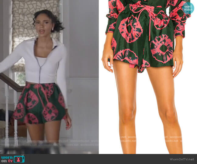 Poppy Relaxed Short by Zimmermann worn by Layla Keating (Greta Onieogou) on All American