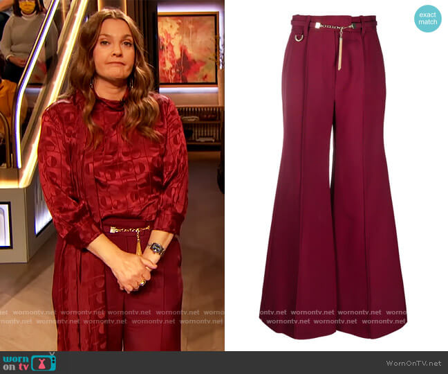 Chain Link Detail by Zimmermann worn by Drew Barrymore  on The Drew Barrymore Show
