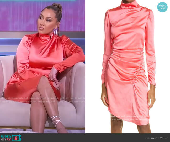 Joss Ruched Dress by A.L.C. worn by Adrienne Houghton  on The Real