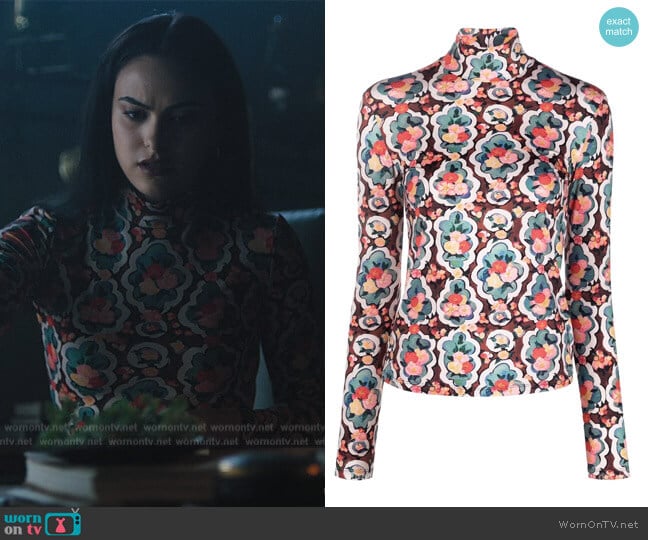 Matisse Roll Neck Top by La Double J worn by Veronica Lodge (Camila Mendes) on Riverdale