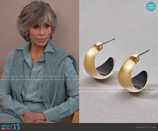 Grace’s hoop earrings on Grace and Frankie