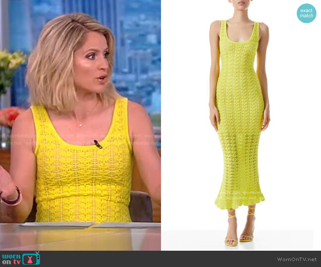 Veronique Pointelle Knit Dress by Alice + Olivia worn by Sara Haines on The View