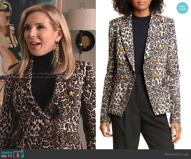 Alton Leopard Print Jacket by A.L.C. worn by Brianna (June Raphael) on Grace and Frankie