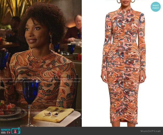 Ansel Ruched Dress by A.L.C. worn by Yvonna Pearson on Dynasty