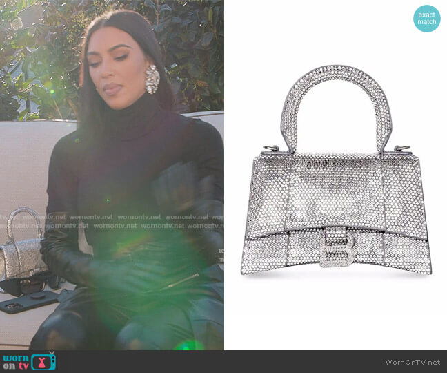 Balenciaga Crystal Embellished Hourglass Bag ASO Kim Kardashian CELEBRITY