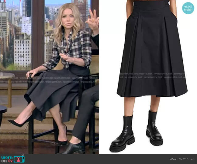 Biker Skirt by 3.1 Phillip Lim worn by Kelly Ripa on Live with Kelly and Mark